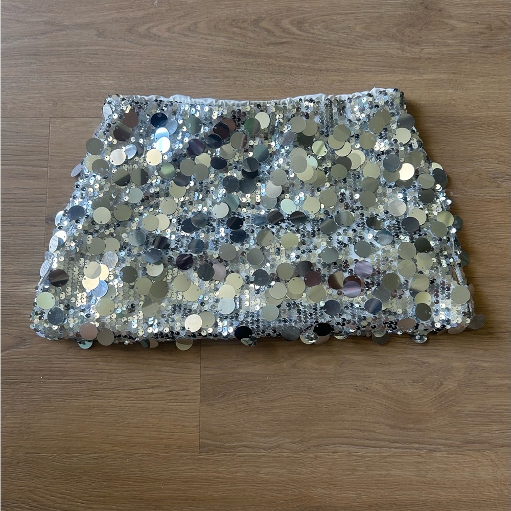 Silver Sequin Women's Skirt 😍